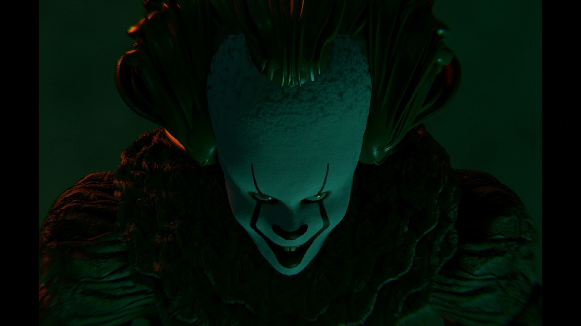 Pennywise 3D Model creepy clown Free 3D model_4