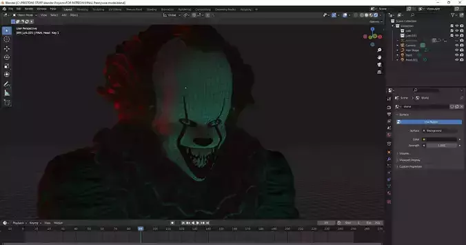 Pennywise 3D Model creepy clown