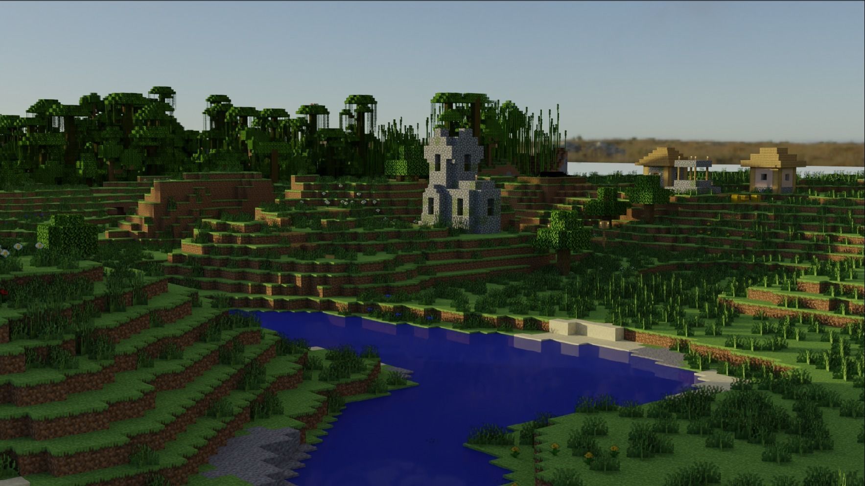 Minecraft Biomes Village Snowy Village Jungle temple Beach Free 3D model_3