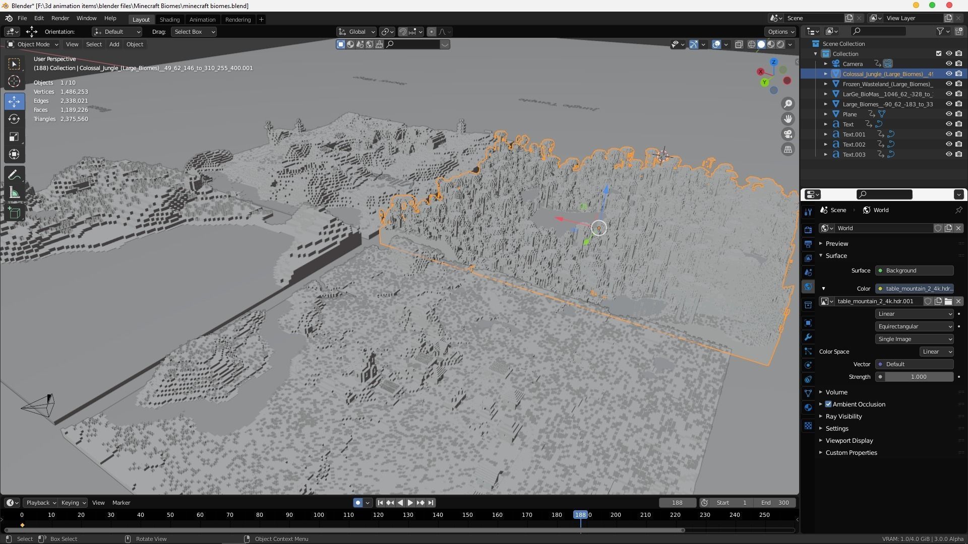 Minecraft Biomes Village Snowy Village Jungle temple Beach Free 3D model_9