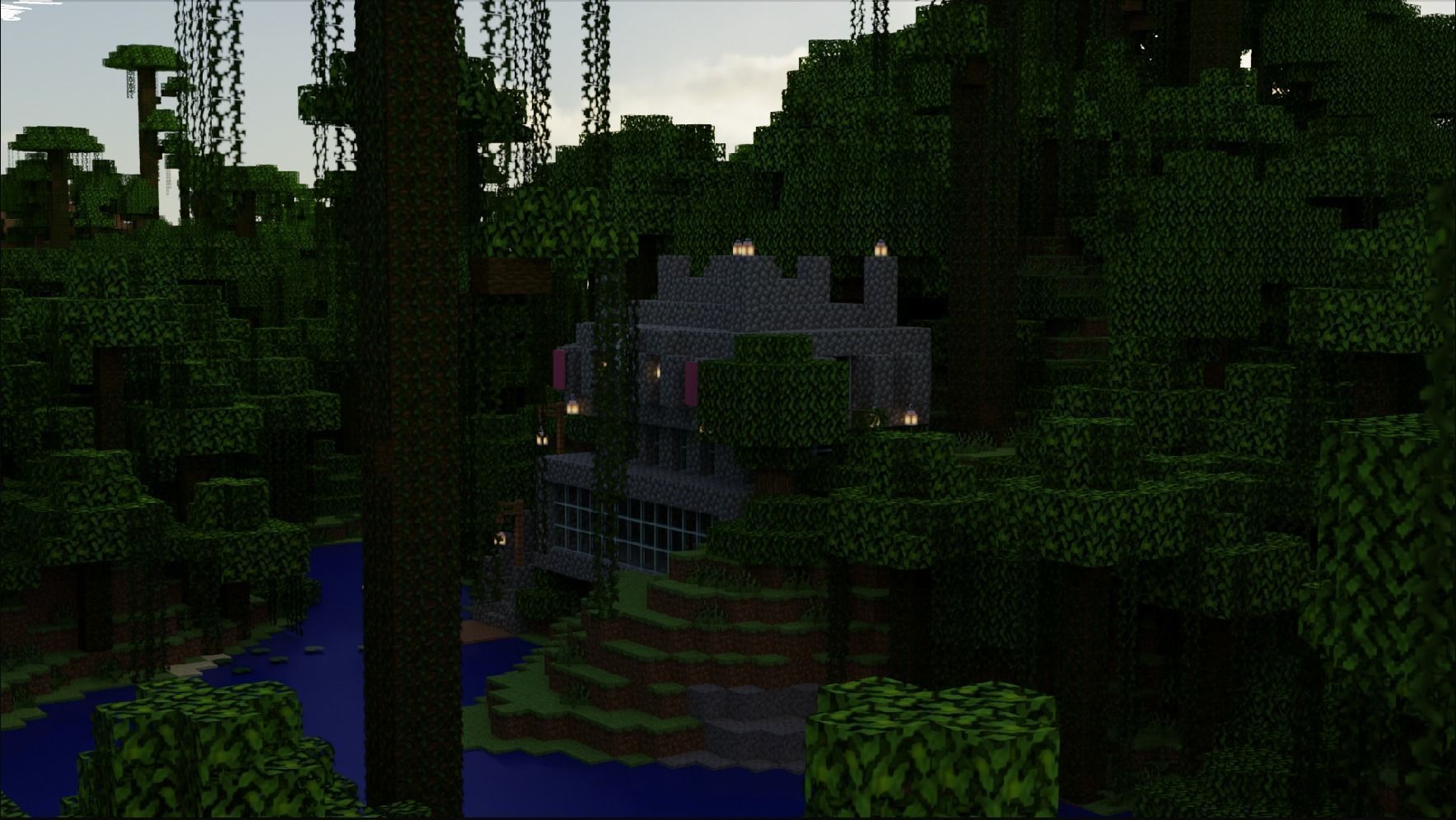 Minecraft Biomes Village Snowy Village Jungle temple Beach Free 3D model_1