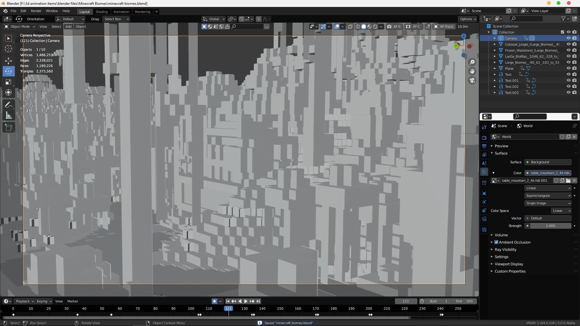 Minecraft Biomes Village Snowy Village Jungle temple Beach Free 3D model_8