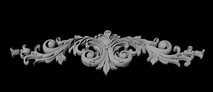 dekor ornate scroll 3D model_1