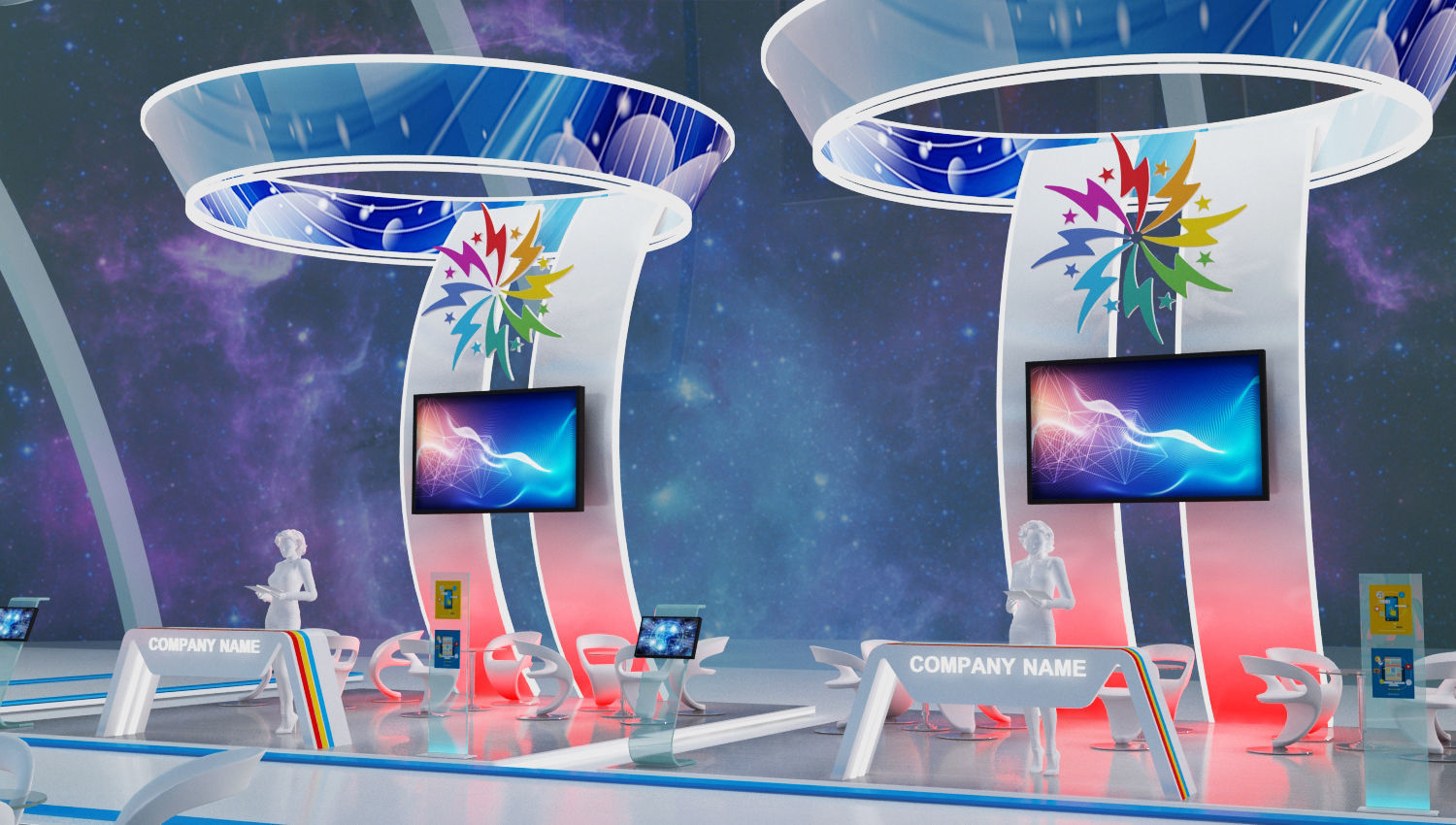 PLN Virtual Booth Exhibition 3D model_2