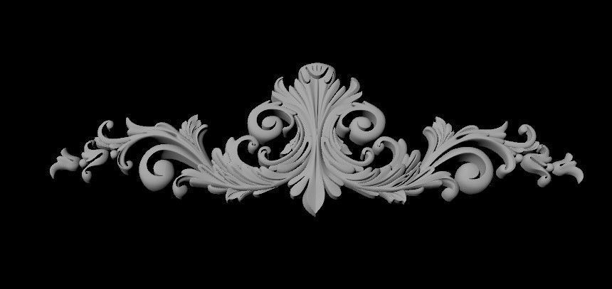 dekor shabby chic ornate embellishment 3D model_1