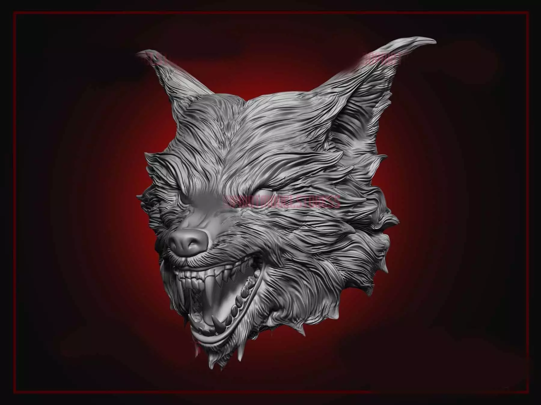 Werewolf The Howling Action Figure Head Sculpt 3D print model_0