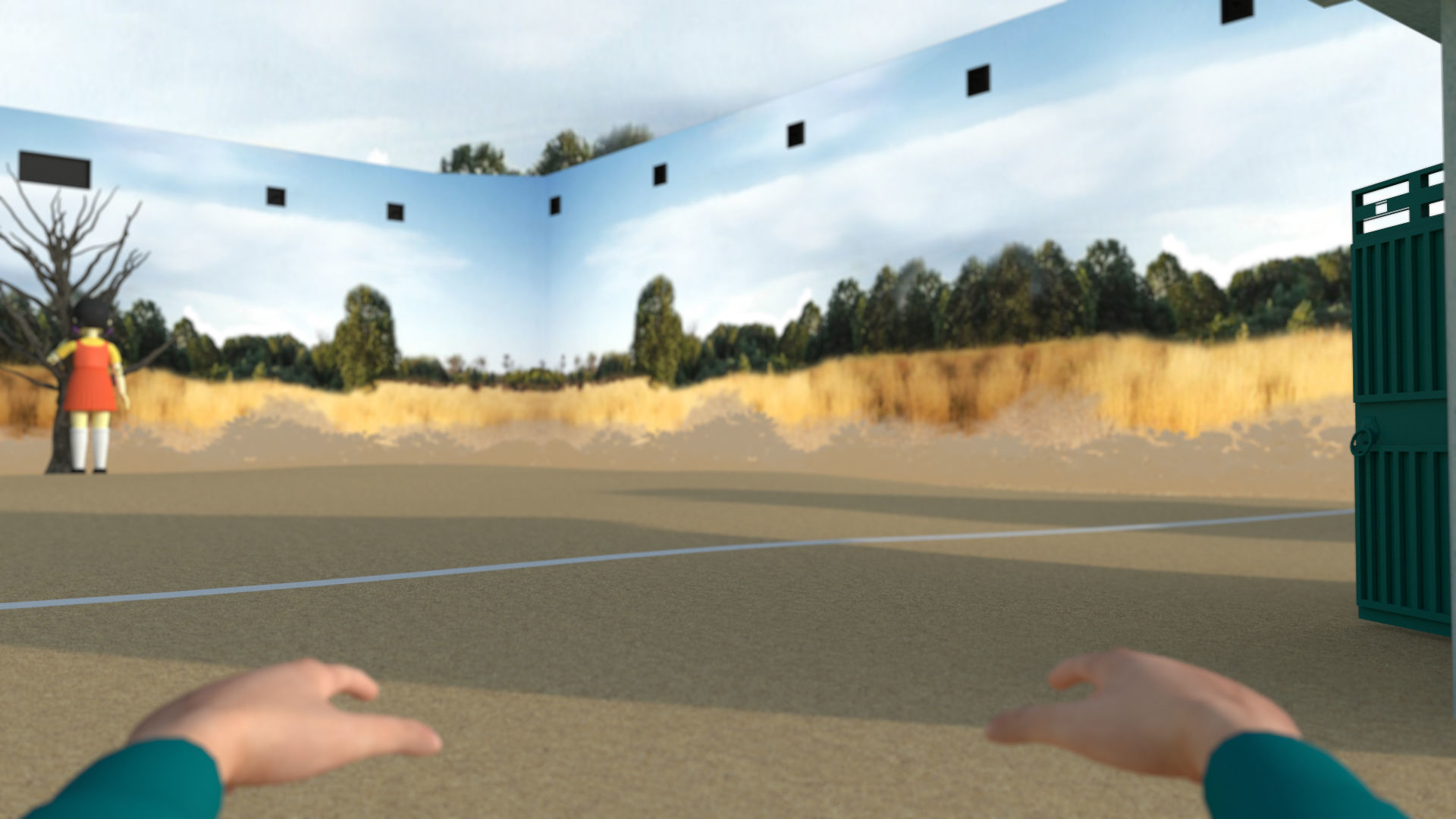 Squid Game Red Light Green Light Low-poly 3D model_3