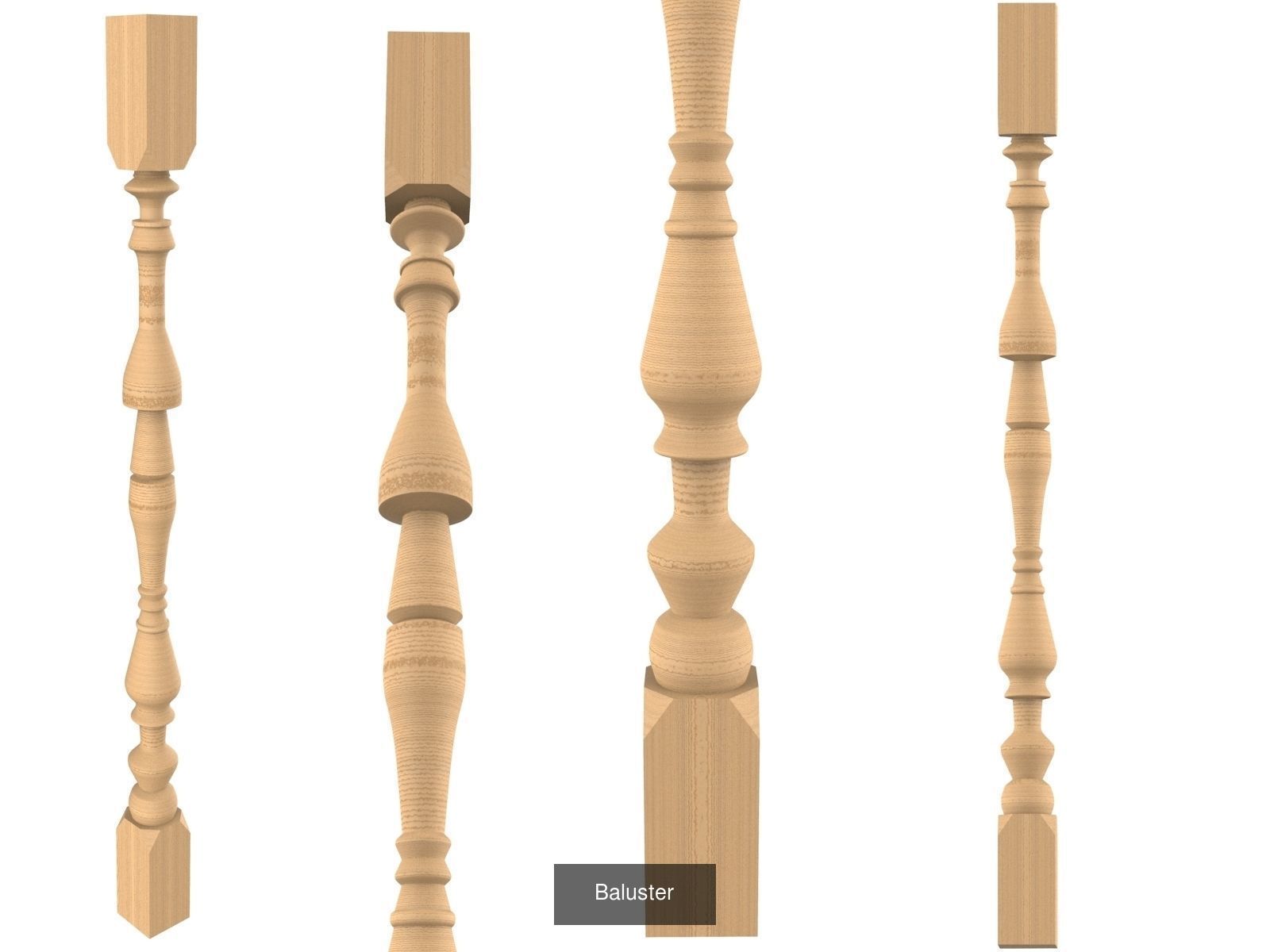 Wholesale sale of balusters 3D Model Collection_2