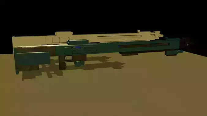 Warframe Snipetron Sniper Low-poly 3D model
