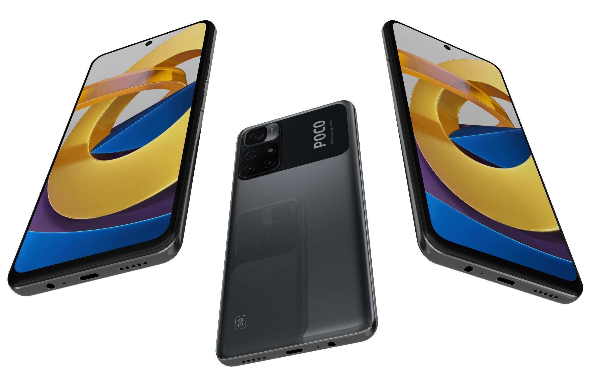 Xiaomi Poco M4 Pro Power Black 3D model_2