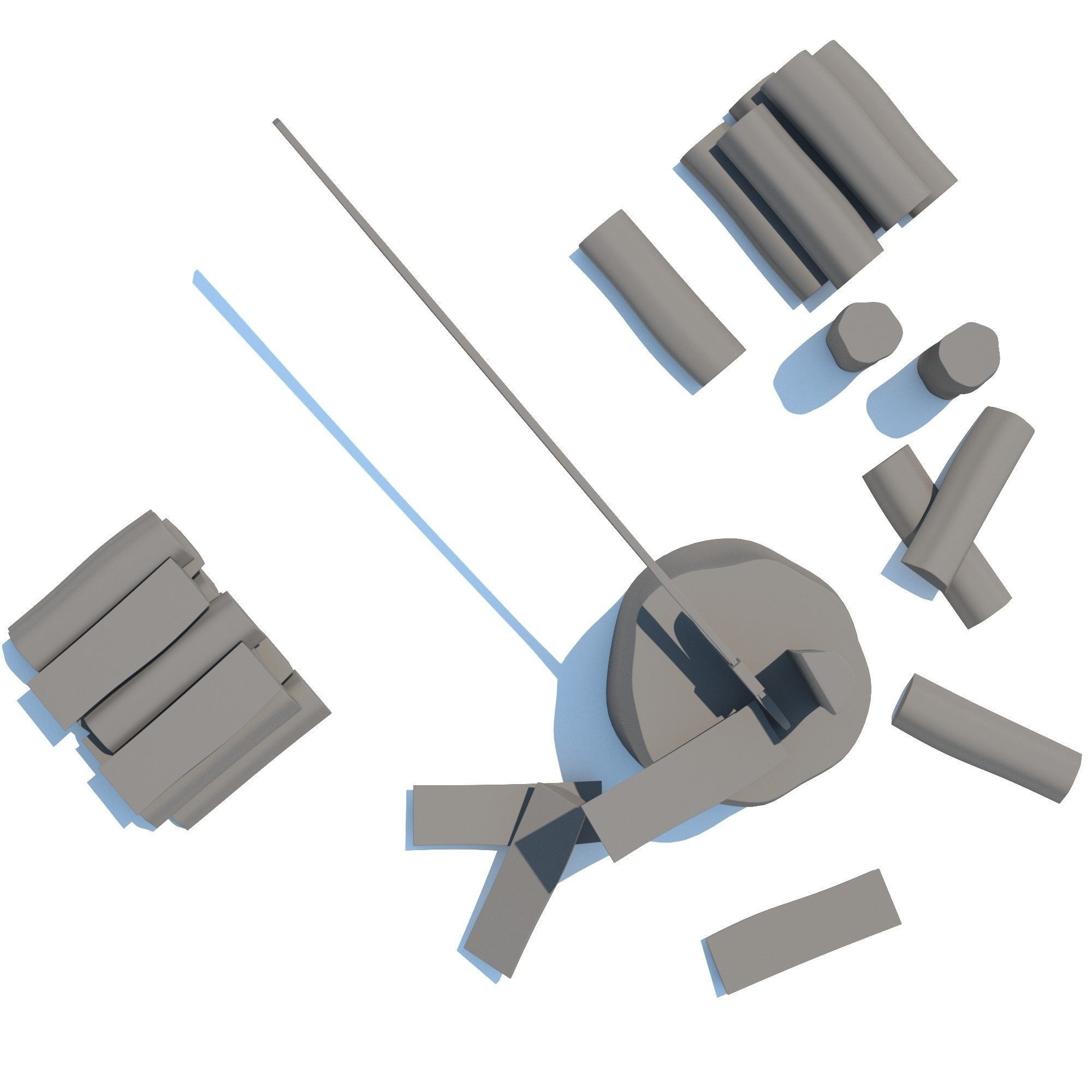 Wood Axe Logs 3D model_19