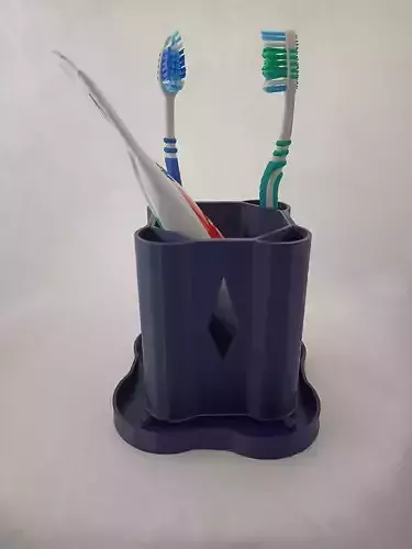 UNIQUE TOOTH BRUSH AND TOOTH PASTE HOLDER WITH DRIP TRAY