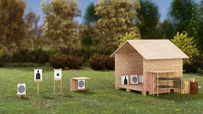 Low Poly Shooting Range Kitbash