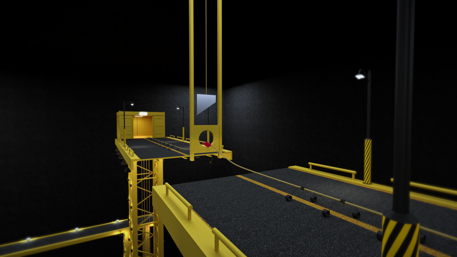 Tug Of War Squid Game Level Low-poly 3D model_7