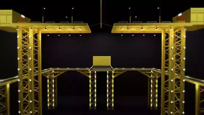 Tug Of War Squid Game Level Low-poly 3D model