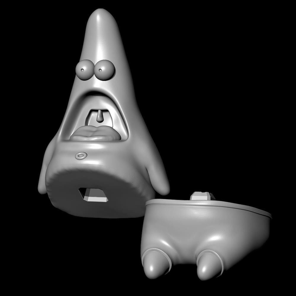Patrick star stl Free Free 3D print model_3