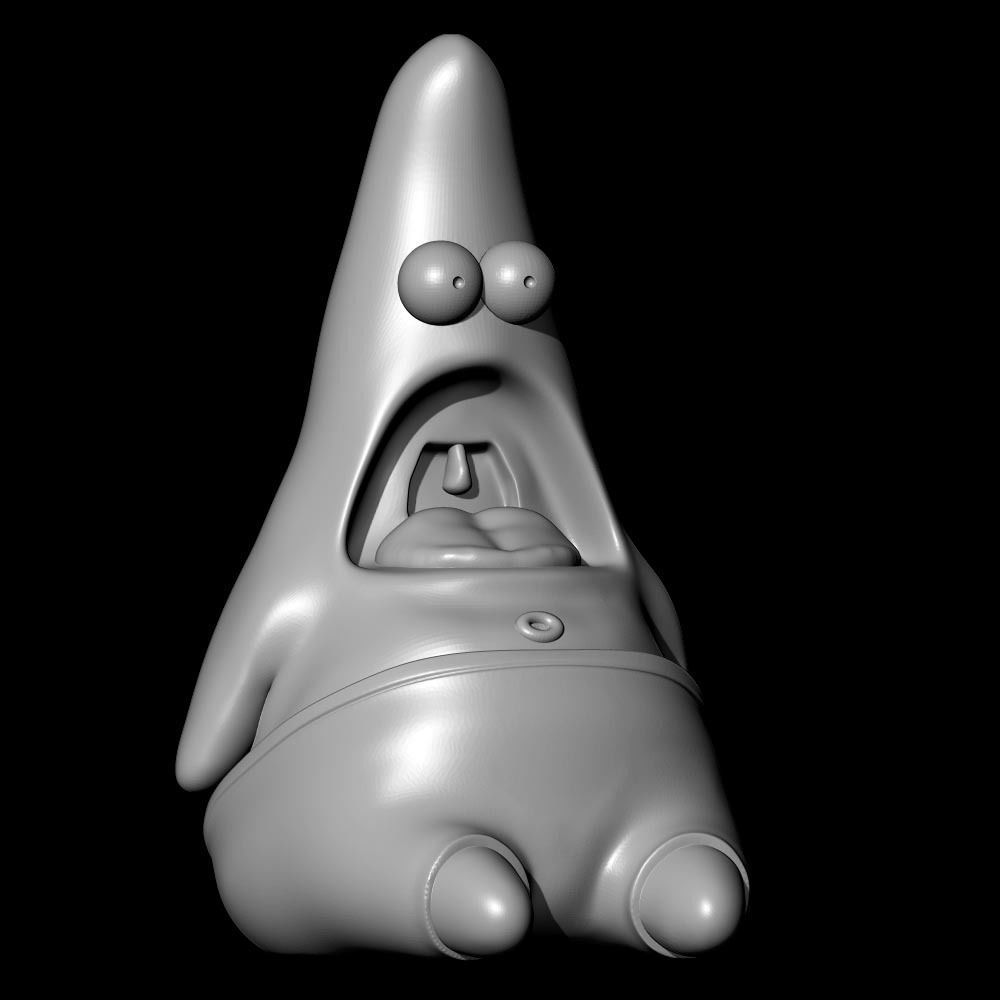 Patrick star stl Free Free 3D print model_1