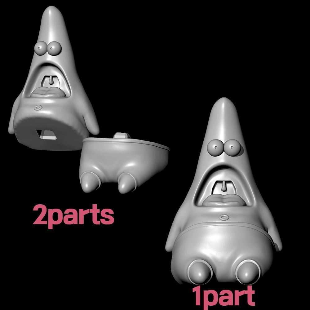 Patrick star stl Free Free 3D print model_4