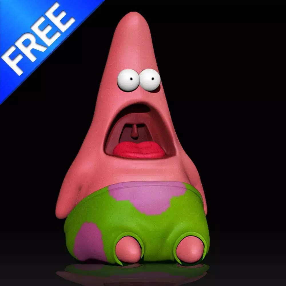 Patrick star stl Free Free 3D print model_0