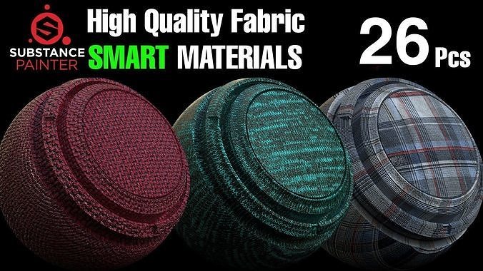 26 Reality Fabric Smart Material Pack  for Substance Painter Texture