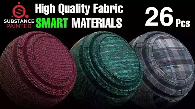 26 Reality Fabric Smart Material Pack  for Substance Painter