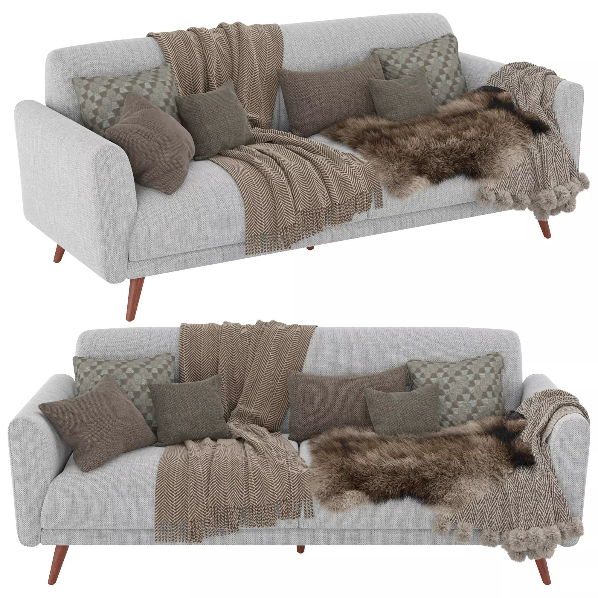 3-seater sofa Osaka 3D model