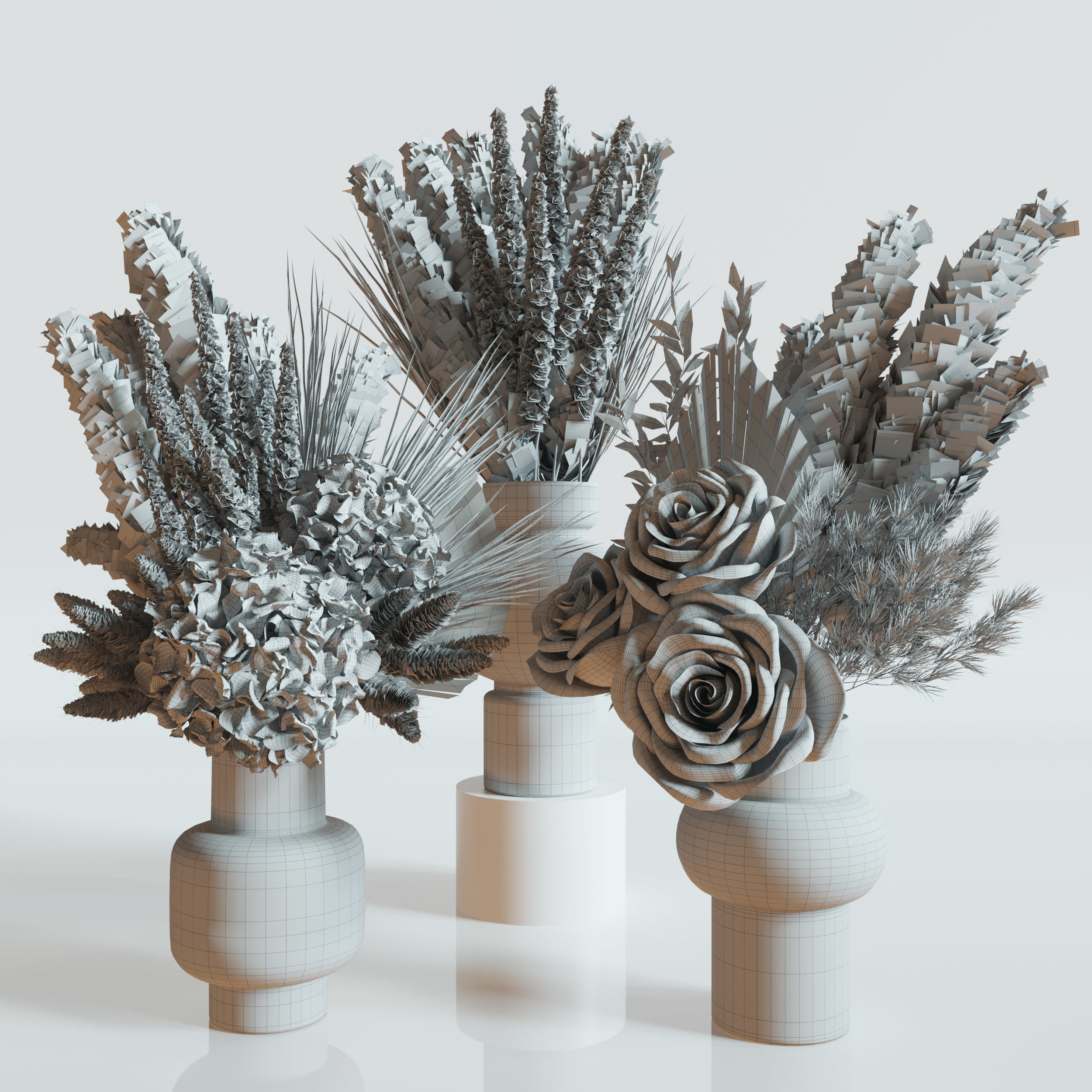 Flower Set 012 3D model_5