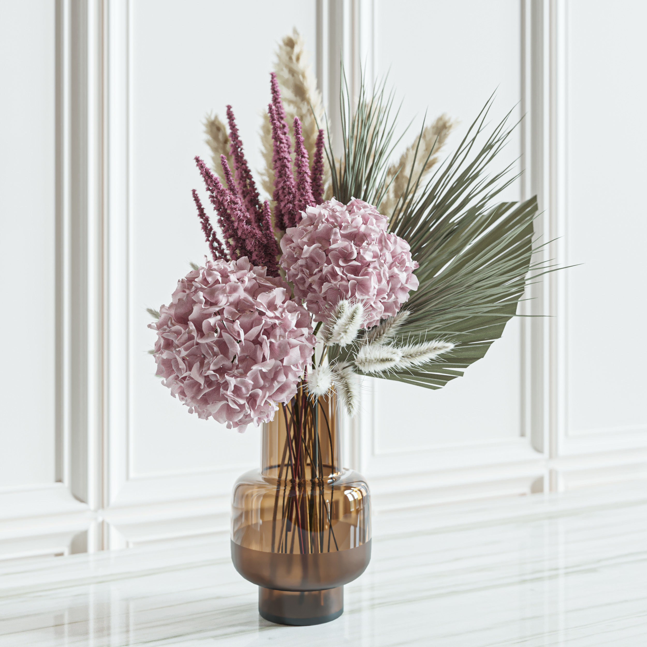 Flower Set 012 3D model_2