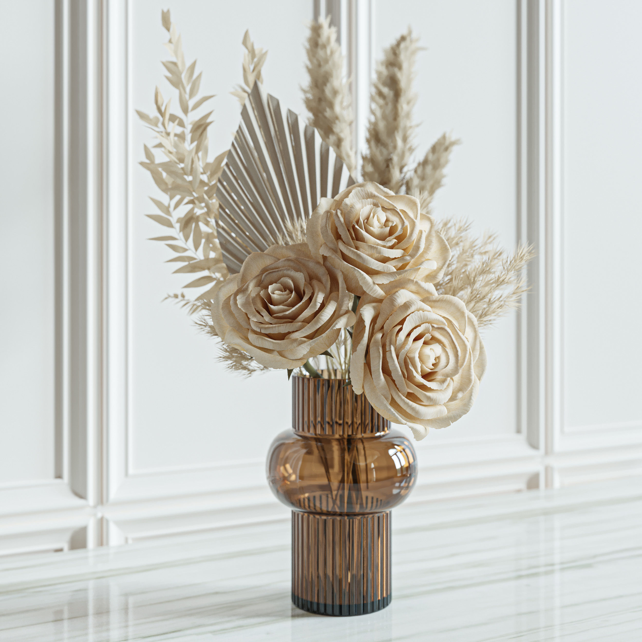 Flower Set 012 3D model_3