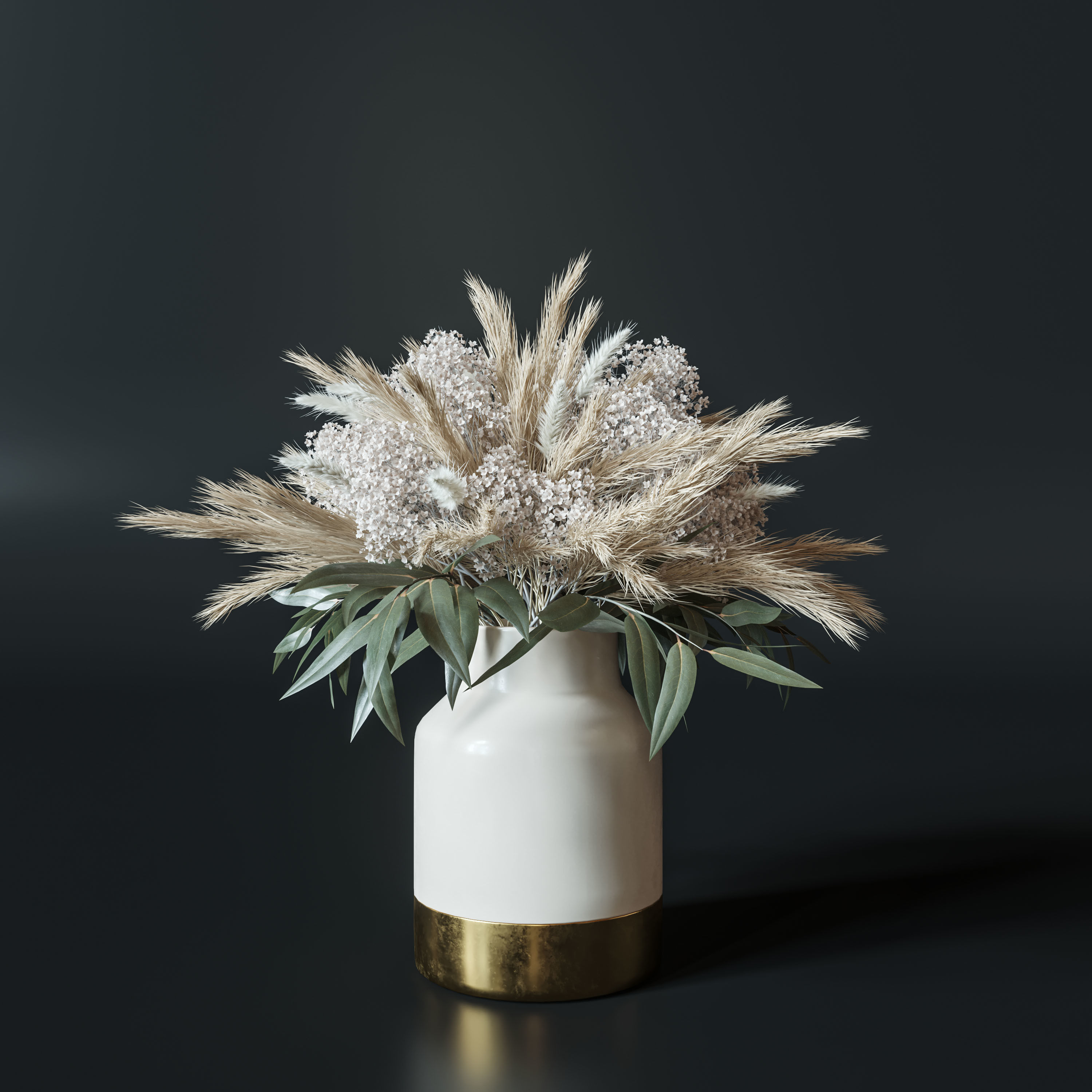 Flower Set 006 Dried flowers 3D model_2