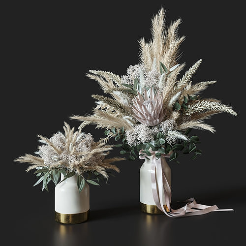 Flower Set 006 Dried flowers 3D model