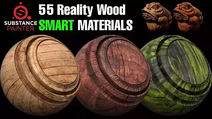 55 High Quality Wood Smart Materials for Substance Painter