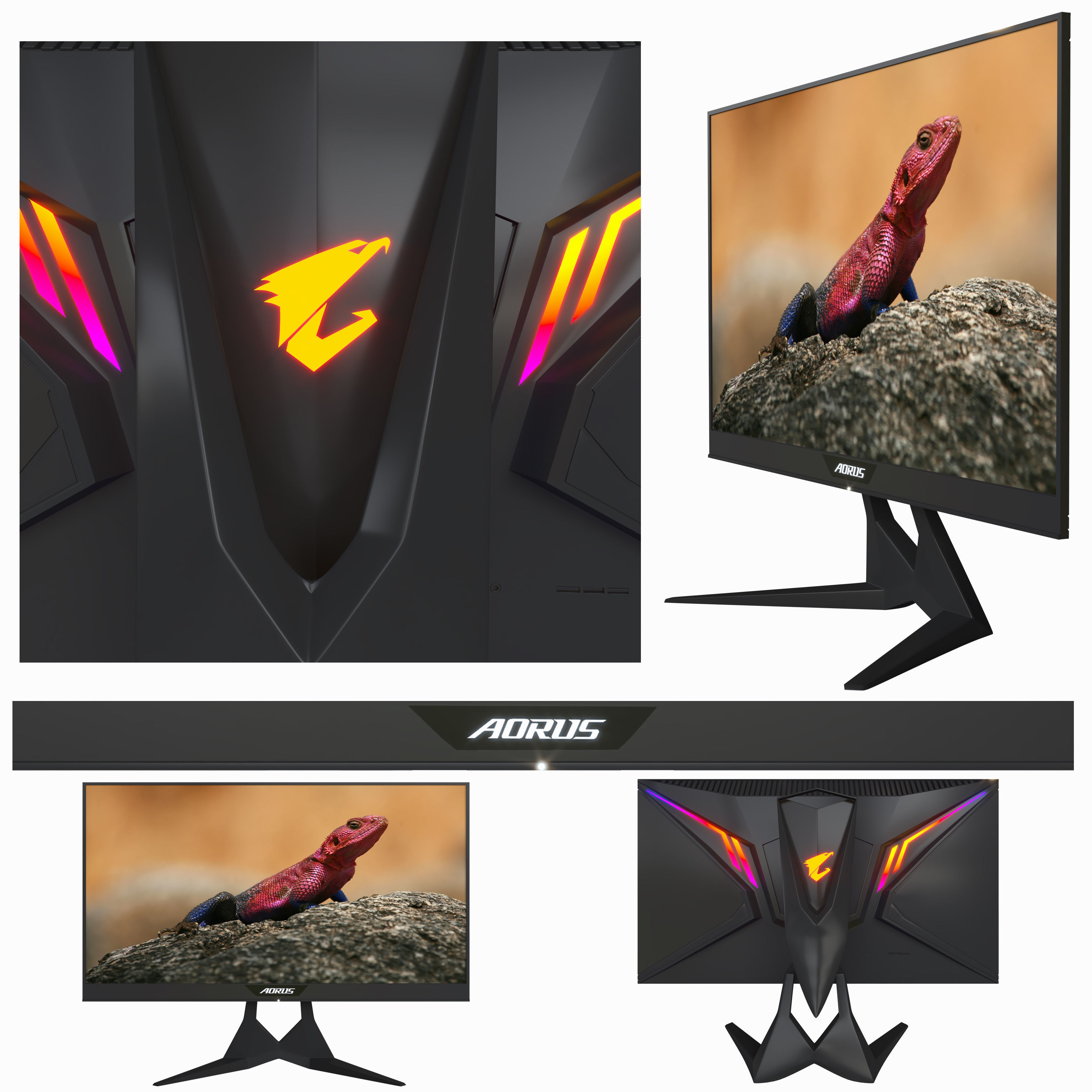 Gigabyte-Aorus-Gaming-Monitor asus gaming monitor 3D model_1