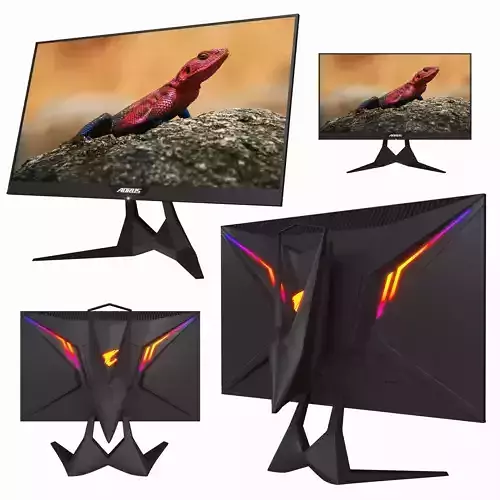 Gigabyte-Aorus-Gaming-Monitor asus gaming monitor 3D model