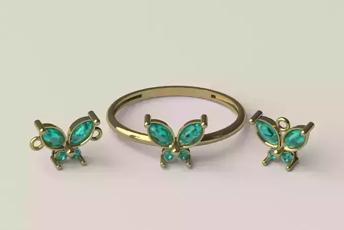 Set 30 Pendant bracelet and ring