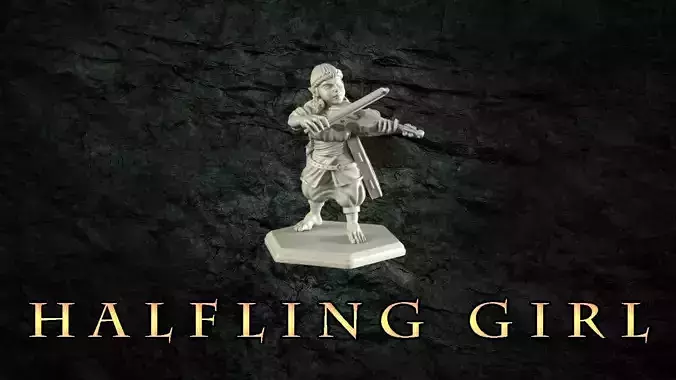 Halfling girl 3D print model