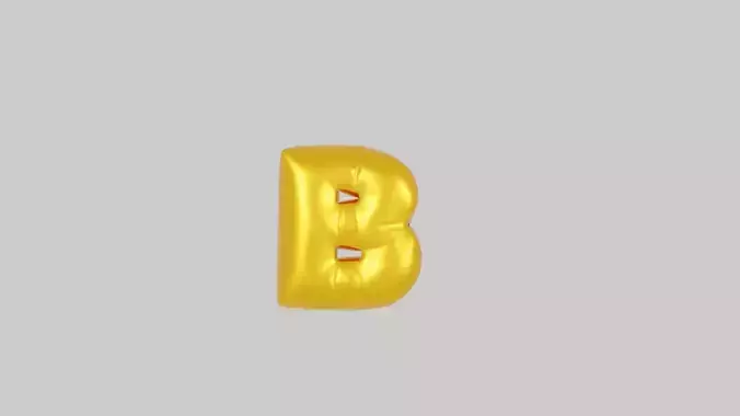 Alphabet B Balloon 3D