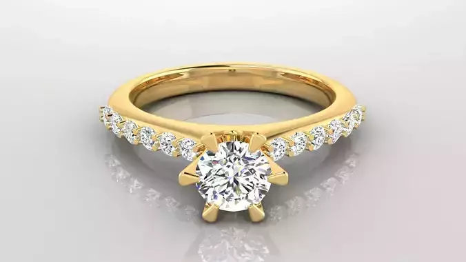 Ring M27 The luxury female ring with gem wedding