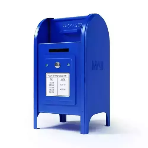 United States Post Office Box 3D model United States Post Office Box 3D model