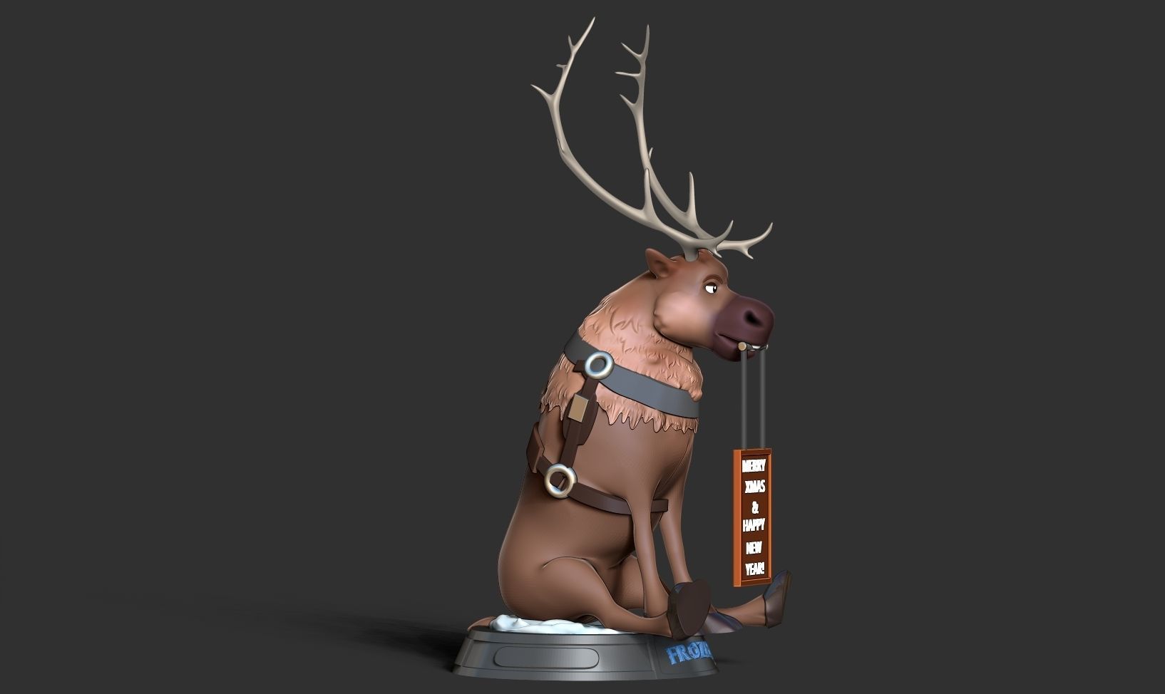 Merry Christmas with Sven 3D print model_9
