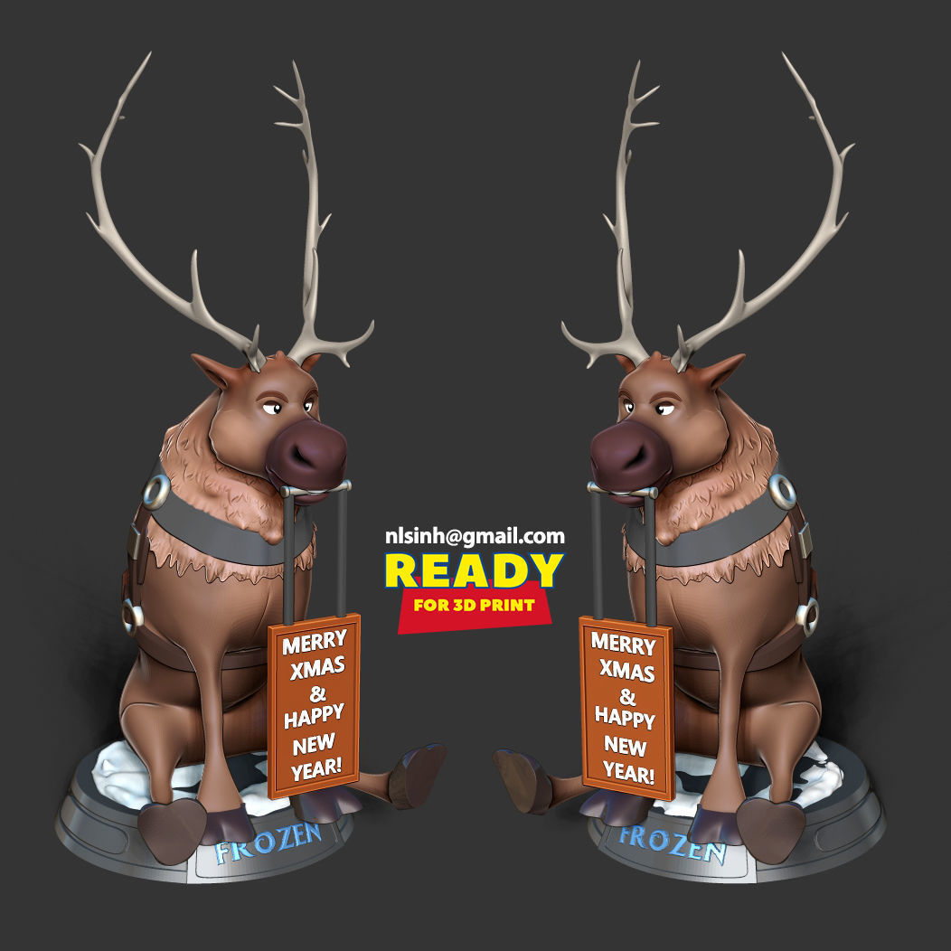 Merry Christmas with Sven 3D print model_1