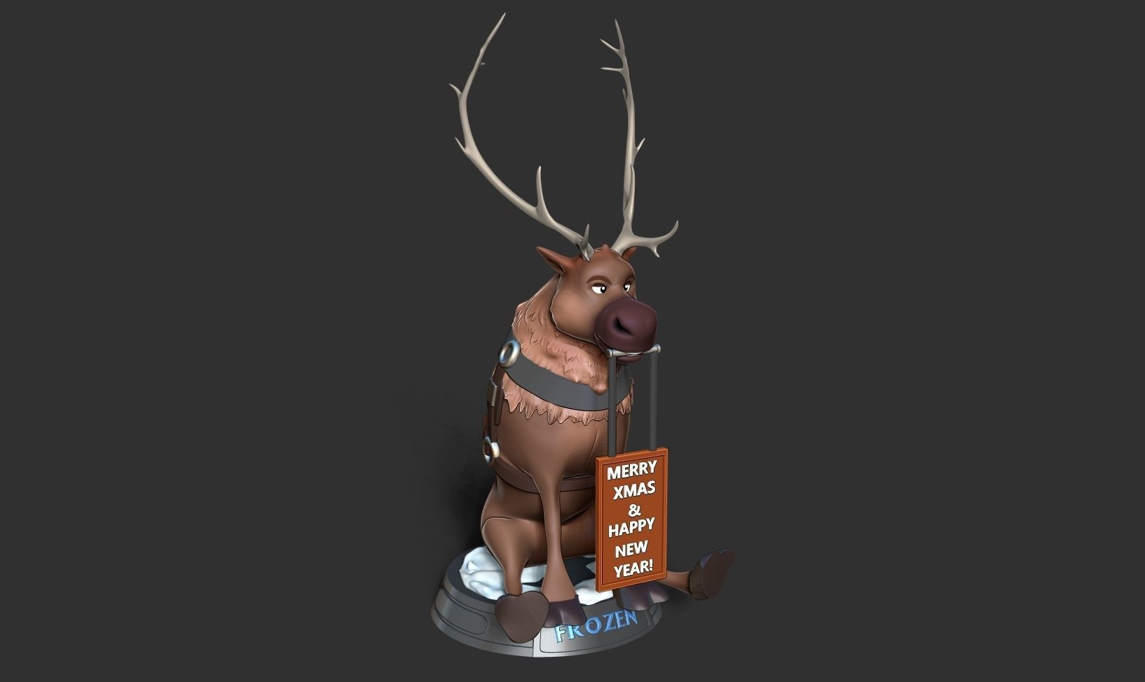 Merry Christmas with Sven 3D print model_11