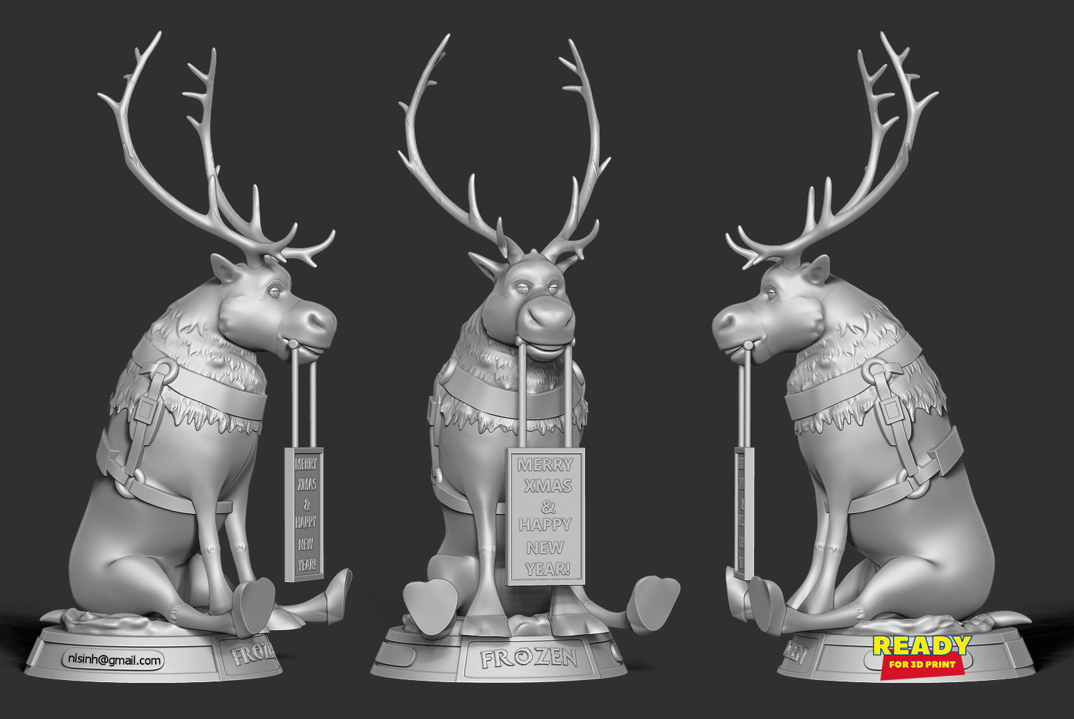 Merry Christmas with Sven 3D print model_3