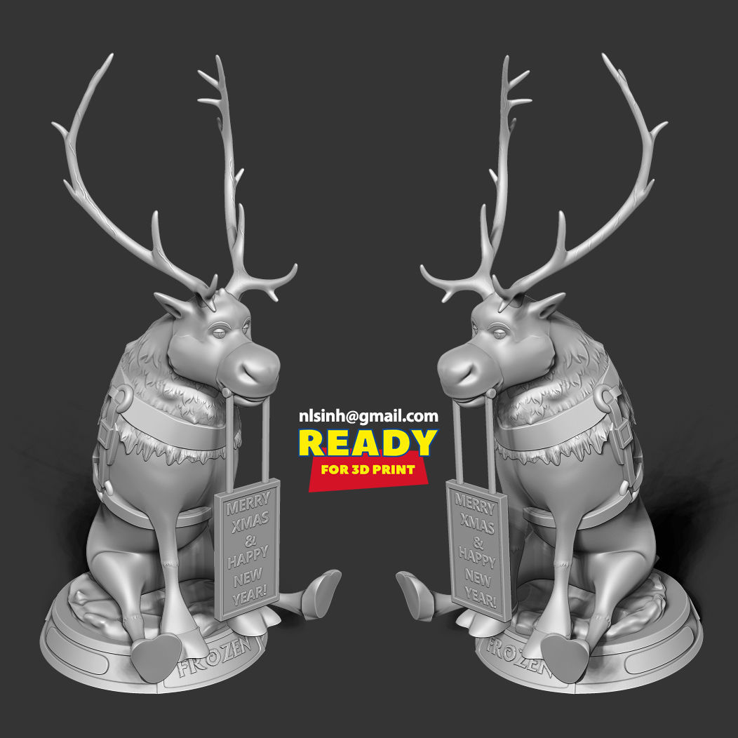 Merry Christmas with Sven 3D print model_4