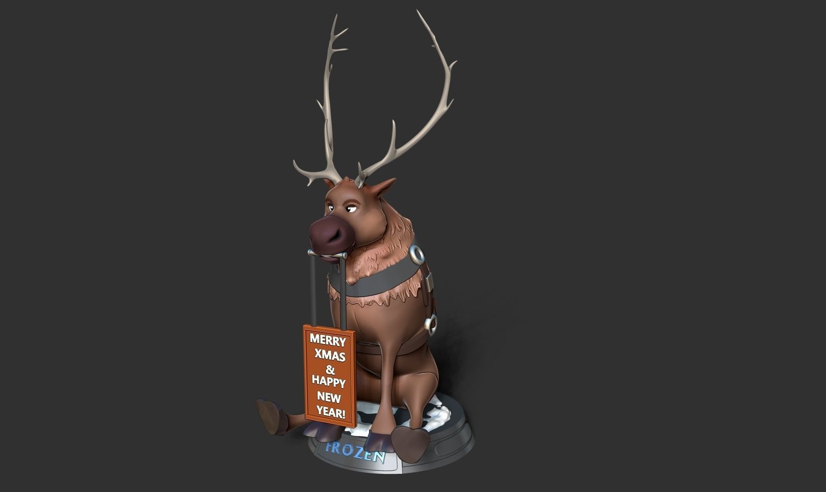 Merry Christmas with Sven 3D print model_13