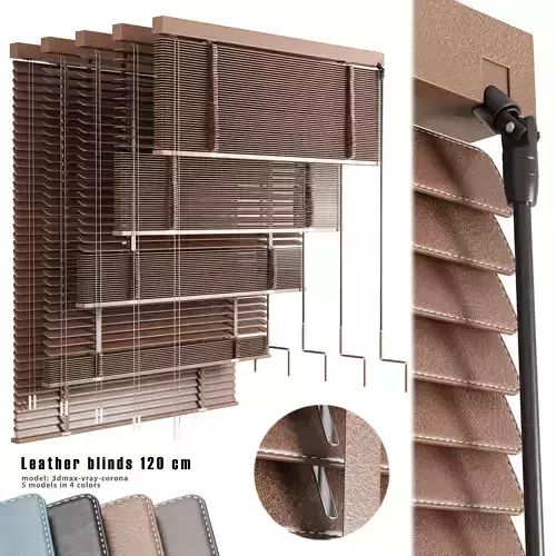 Leather blinds 120 cm