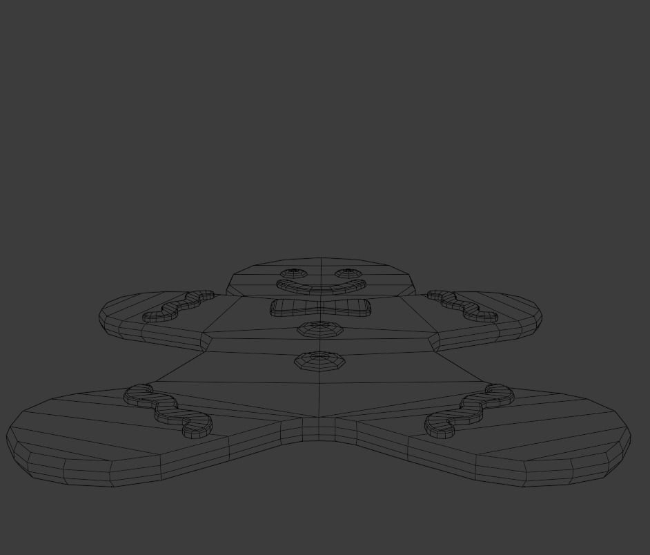 Gingerbread man Low-poly 3D model_4