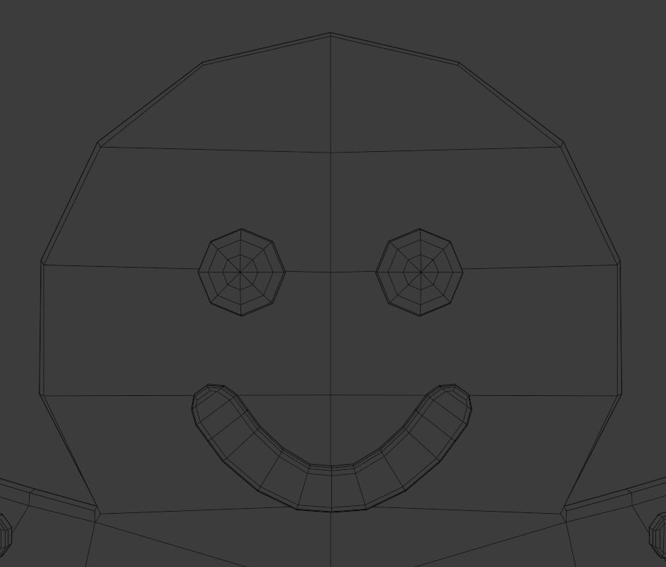 Gingerbread man Low-poly 3D model_12