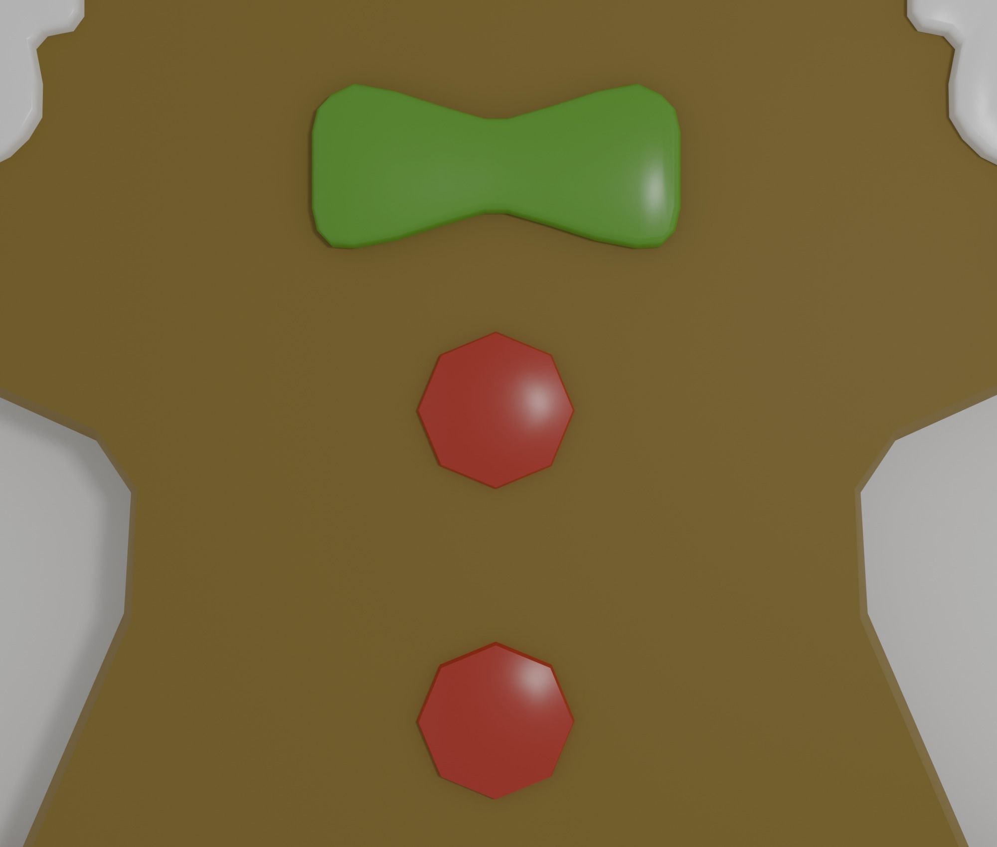 Gingerbread man Low-poly 3D model_13
