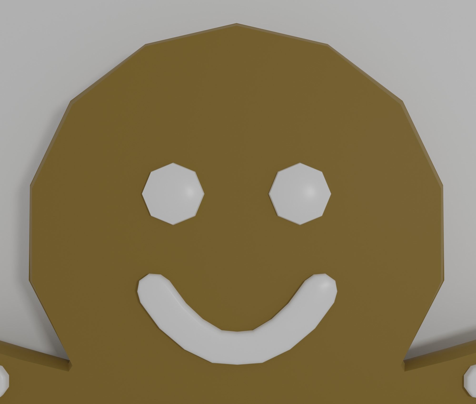 Gingerbread man Low-poly 3D model_11